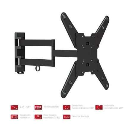 Soporte de Pared Orientable/ Inclinable Fonestar STV-683N para TV de 23-55″/ hasta 35kg | TecnoSoft art fone20stv 683n 1