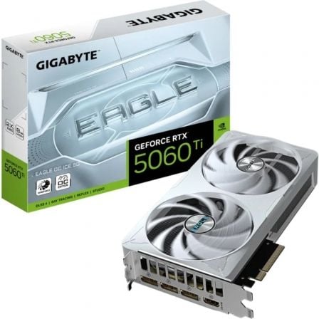 Tarjeta Gráfica Gigabyte GeForce RTX 5060 Ti Eagle OC ICE/ 8GB GDDR7 | TecnoSoft art gig gf20rtx5060ti20eag20ocic208g 1