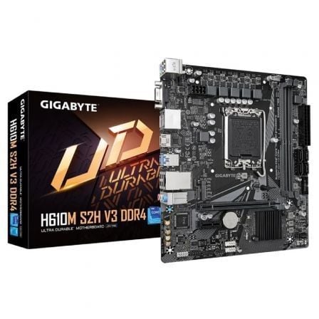 Placa Base Gigabyte H610M S2H V3 DDR4 Socket 1700/ DDR4/ PCIe 4.0/ Micro ATX | TecnoSoft art gig pb h610m s2h v3 ddr4 1