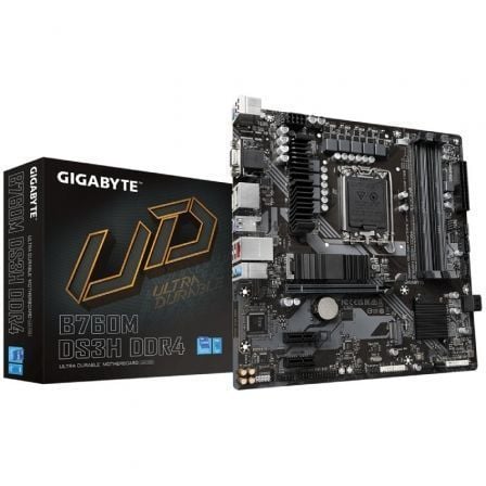 Placa Base Gigabyte B760M DS3H DDR4 Socket 1700/ DDR4/ PCIe 4.0/ Micro ATX | TecnoSoft art gig pb20b760m20ds3h20ddr4 1