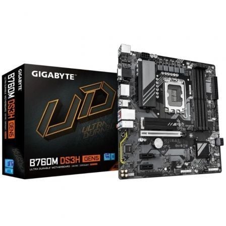 Placa Base Gigabyte B760M DS3H GEN5 Socket 1700/ DDR5/ PCIe 5.0/ Micro ATX | TecnoSoft art gig pb20b760m20ds3h20gen5 1