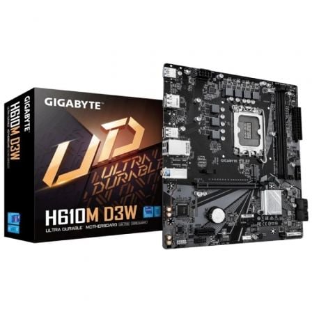 Placa Base Gigabyte H610M D3W Socket 1700/ DDR5/ PCIe 4.0/ Micro ATX | TecnoSoft art gig pb20h610m20d3w20drr5 1