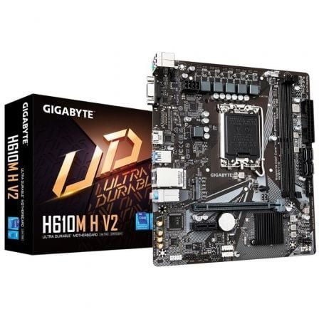 Placa Base Gigabyte H610M H V2 Socket 1700/ DDR5/ PCIe 4.0/ Micro ATX | TecnoSoft art gig pb20h610m20h20v2 1