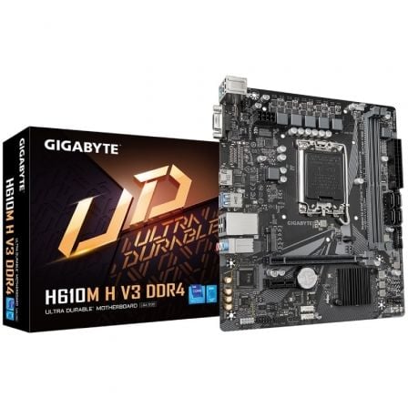 Placa Base Gigabyte H610M H V3 DDR4 Socket 1700/ DDR4/ PCIe 4.0/ Micro ATX | TecnoSoft art gig pb20h610m20h20v320ddr4 1