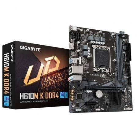 Placa Base Gigabyte H610M K DDR4 Socket 1700/ DDR4/ PCIe 4.0/ Micro ATX | TecnoSoft art gig pb20h610m20k20ddr420v2 1