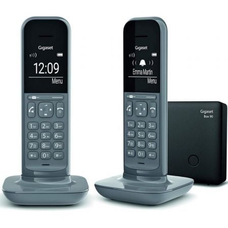 Teléfono Inalámbrico Gigaset CL390/ Pack DUO/ Gris | TecnoSoft art giga tel cl390 duo gy 1
