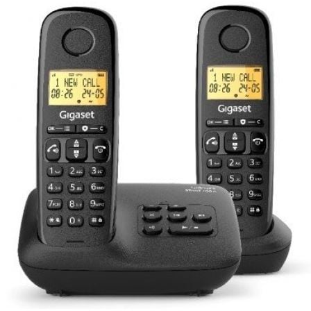Teléfono Inalámbrico Gigaset Basic 100/ Pack DUO/ Negro | TecnoSoft art giga tel20basic2010020duo20bk 1