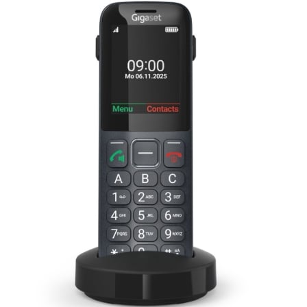 Teléfono Inalámbrico Gigaset Comfort 600 SIM/ Negro | TecnoSoft art giga tel20comf2060020sim20bk 1