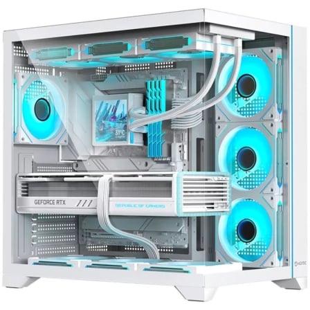 Caja Gaming Semitorre Hiditec H3 Pro// Blanca | TecnoSoft art hid caja20h320pro20wh 1