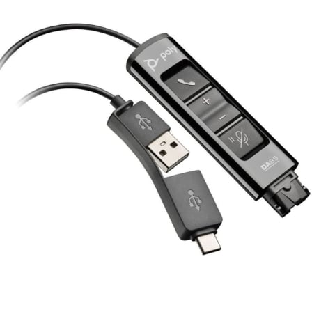 Adaptador QD USB Poly DA85 786C7AA/ QD Macho/ USB Macho – USB Tipo-C Macho | TecnoSoft art hp pol20786c7aa 1