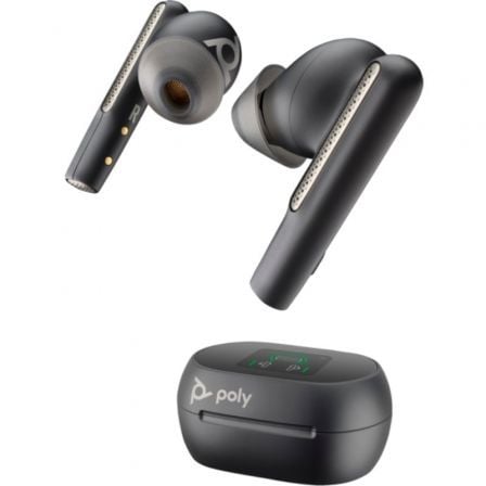 Auriculares Bluetooth Poly Voyager Free 60+ UC M con estuche de carga + Adaptador BT700/ Autonomía 10h/ Negros | TecnoSoft art hp pol207y8h0aa 1