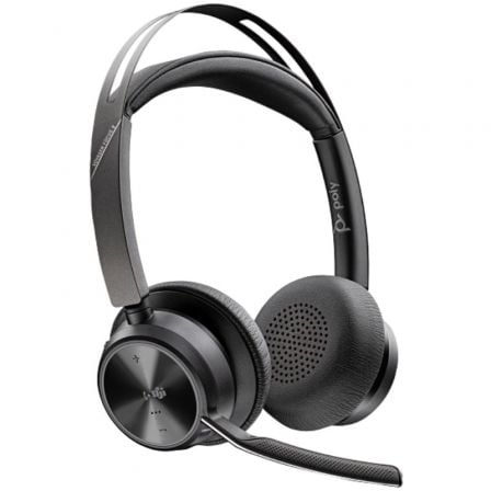 Auriculares Inalámbricos Poly Voyager Focus 2 para Microsoft Teams + Adaptador USB-C-A + Soporte de Carga/ con Micrófono/ Bluetooth/ Negro | TecnoSoft art hp pol209t9j4aa 1