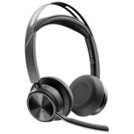 Auriculares Inalámbricos PolyVoyager Focus 2 USB-C-C + Adaptador USB-C/A/ con Micrófono/ Bluetooth/ Negros | TecnoSoft art hp pol209t9j5aa 1
