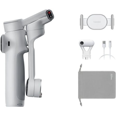 Gimbal palo selfie Insta360 Flow 2 Pro Pack Gimbal con IA/ Gris | TecnoSoft art ist selfie flow 2 pro ia gy 1
