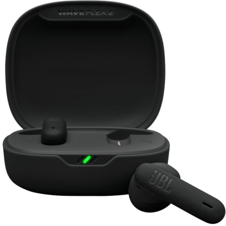 Auriculares Bluetooth JBL Wave Flex con estuche de carga/ Autonomía 10h/ Negros | TecnoSoft art jbl aur wave flex 2 bk 1