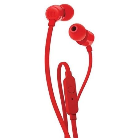 Auriculares Intrauditivos JBL T110/ con Micrófono/ Jack 3.5/ Rojos | TecnoSoft art jbl aur20t110red 1