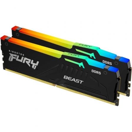 Memoria RAM Kingston FURY Beast RGB 2 x 16GB/ DDR5/ 5600MHz/ 1.25V/ CL36/ DIMM | TecnoSoft art kin fb kf556c36bbeak2 32 1