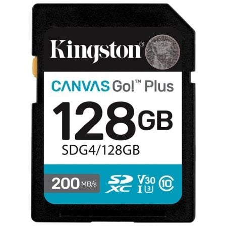 Tarjeta de Memoria Kingston CANVAS Go! Plus 128GB SD XC/ Clase 10/ 200MBs | TecnoSoft art kin sd20sdg420128gb 1