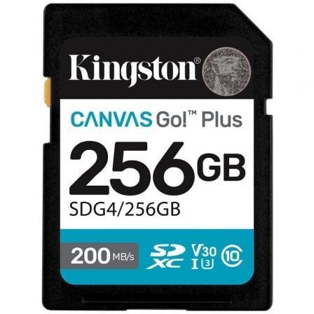 Tarjeta de Memoria Kingston CANVAS Go! Plus 256GB SD XC/ Clase 10/ 200MBs | TecnoSoft art kin sd20sdg420256gb 1