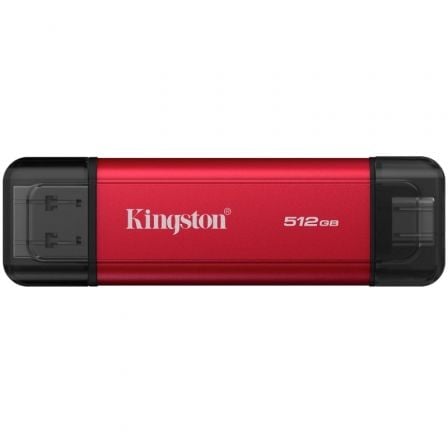 Disco Externo SSD Kingston Dual Portable SSD 512GB/ USB Tipo-C y USB 3.2/ Rojo | TecnoSoft art kin ssd20dual20pt20512gb20rd 1