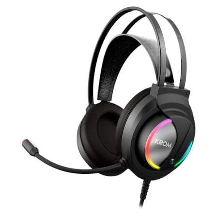 Auriculares Gaming con Micrófono Krom Kappa/ Jack 3.5/ USB 2.0/ Negros | TecnoSoft art krom aur20kappa 1
