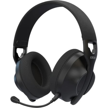Auriculares Gaming Inalámbricos con Micrófono Krom Phase/ Bluetooth/ Jack 3.5/ USB 2.0/ Negros | TecnoSoft art krom aur20phase20bk 1