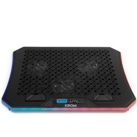 Soporte Refrigerante Krom Kooler para Portátiles hasta 19″/ Iluminación LED | TecnoSoft art krom ref20kooler 1