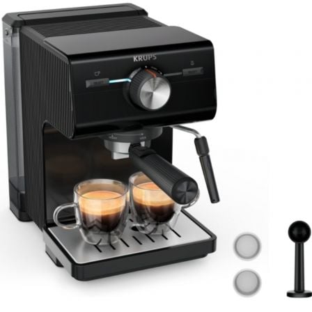 Cafetera Expreso Krups Authentic XP381810/ 1140W/ 15 Bares/ Negra | TecnoSoft art kru pae caf authentic bk 1