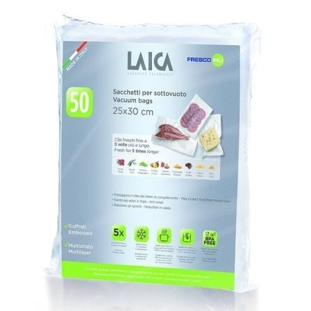 Bolsa para envasar al vacío Laica VT3510/ 25 x 30cm/ 50 bolsas | TecnoSoft art lai pae env20bolsa20vt3510 1