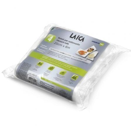 Bolsa para envasar al vacío Laica VT3513/ 20 x 600cm/ 4 Rollos | TecnoSoft art lai pae env20rollo20vt3513 1