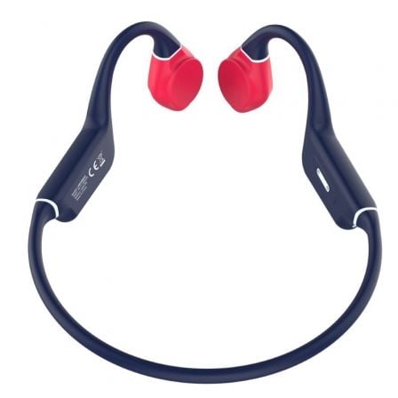 Auriculares Inalámbricos Deportivos de Conducción Ósea Leotec Osea Kuri/ con Micrófono/ Bluetooth/ Azules y Rojos | TecnoSoft art leo aur20osea20kuri20rd20bl 1