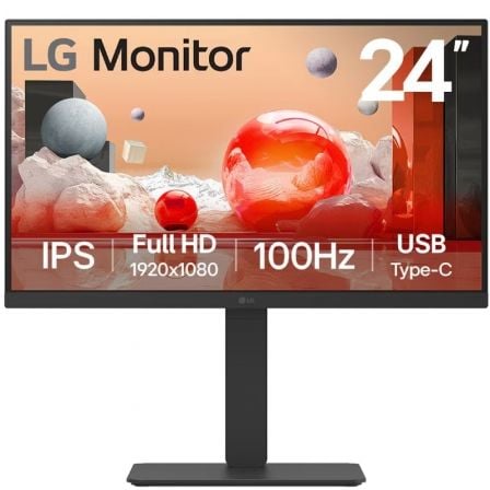 Monitor Profesional LG 24BA650-B 23.8″/ Full HD/ Multimedia/ Negro | TecnoSoft art lg m2024ba650 b 1