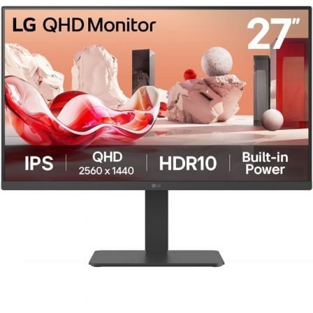 Monitor Profesional LG 27BA45QB-B 27″/ QHD/ Multimedia/ Regulable en altura/ Negro | TecnoSoft art lg m2027ba45qb b 1