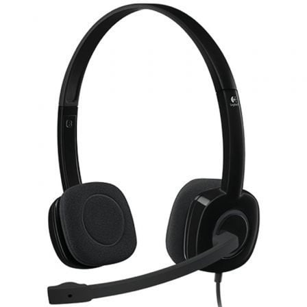 Auriculares Logitech H151/ con Micrófono/ Jack 3.5/ Negros | TecnoSoft art log aur20981 000589 1