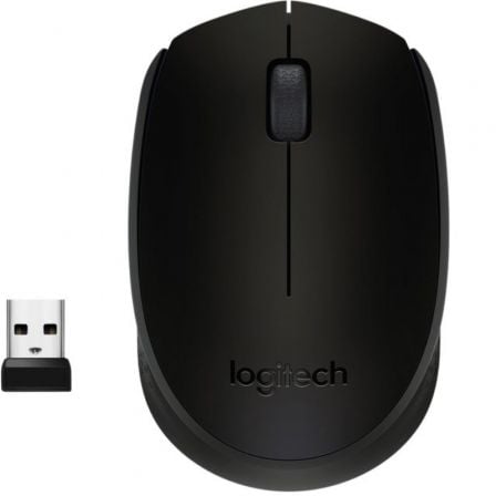Ratón Inalámbrico Logitech B170/ Hasta 1000 DPI | TecnoSoft art log mou20b17020negro 1
