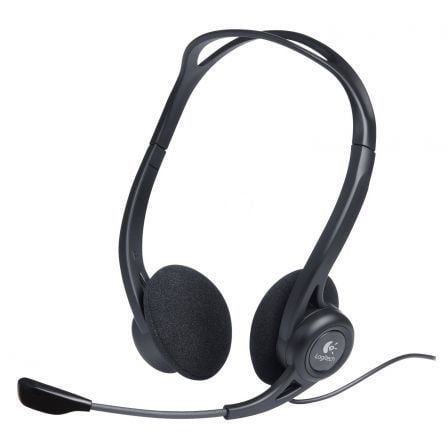 Auriculares Logitech Headset PC 960/ con Micrófono/ USB/ Negros | TecnoSoft art log o20981 000100 1