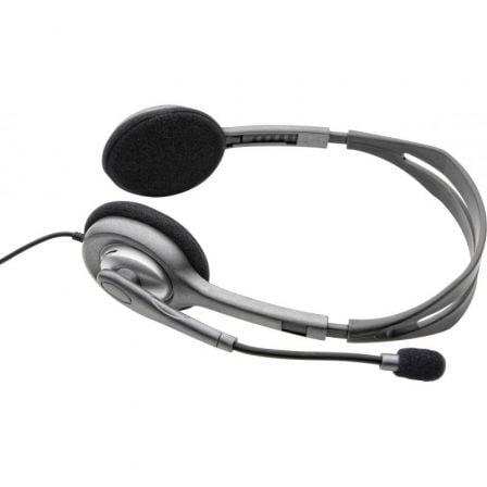 Auriculares Logitech H110/ con Micrófono/ Jack 3.5/ Plateados | TecnoSoft art log20h110 1