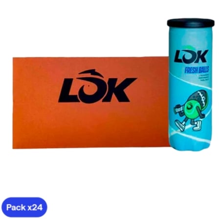 Cajón Bolas Lok Sports/ 24 packs de 3 unidades | TecnoSoft art lok pelota20padel20fresh2072u 1