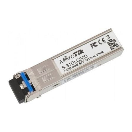 Modulo SFP Transceptor de Fibra Óptica Mikrotik S-31DLC20D | TecnoSoft art mkt mod20s 31dlc20d 1