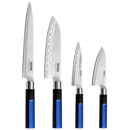 Pack 6 Piezas Monix Solid+ M355003/ 4 Cuchillos Santoku/ 1 Tijeras Solid Pro/ 1 Tacoma Organizadora | TecnoSoft art mon cuchillo20m355003 1