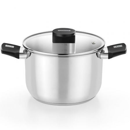 Olla Elite Inox M240224/ 24cm/ 6.5L/ Acero Inoxidable/ Apta para Inducción | TecnoSoft art mon olla20m240224 1