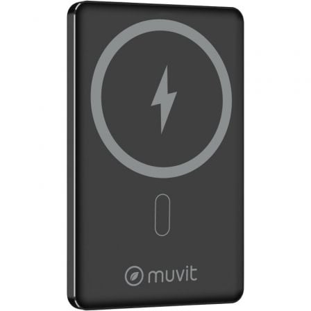 Powerbank 5000mAh Muvit For Change MCCHP0009/ 20W/ Wireless/ Negra/ Incluye Cable USB Tipo-C | TecnoSoft art muv bat20mcchp0009 1