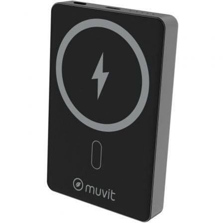 Powerbank 10000mAh Muvit For Change MCCHP0010/ 20W/ Wireless/ Negra/ Incluye Cable USB Tipo-C | TecnoSoft art muv bat20mcchp0010 1