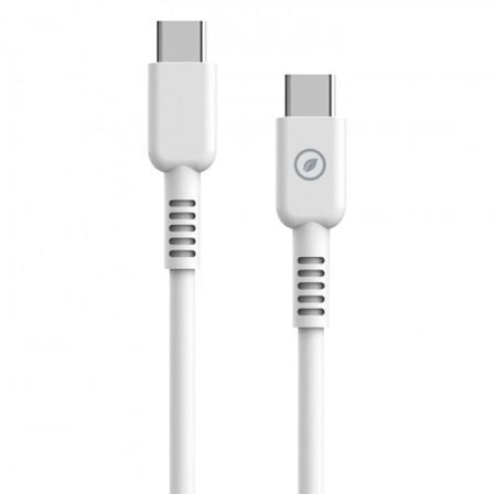 Cable USB 2.0 Tipo-C Muvit For Change MCUSC0008/ USB Tipo-C Macho – USB Tipo-C/ Hasta 60W/ 480Mbps/ 1.2m/ Blanco | TecnoSoft art muv cab20mcusc0008 1