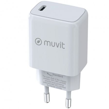 Cargador de Pared Muvit For Change MCACC0014/ 1xUSB Tipo-C/ 30W | TecnoSoft art muv carga20mcacc0014 1