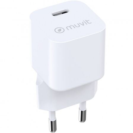 Cargador de Pared Muvit For Change MCACC0047/ 1xUSB Tipo-C/ 30W | TecnoSoft art muv carga20mcacc0047 1