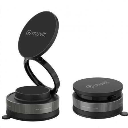 Soporte de Smartphone para Coche Muvit For Change MCCHL0035/ Negro | TecnoSoft art muv sop20mcchl0035 1