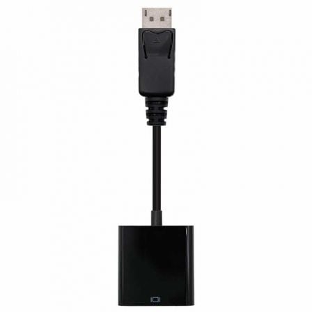 Conversor Nanocable 10.16.0602/ DisplayPort Macho – VGA Hembra/ 15cm/ Negro | TecnoSoft art nan adp20102016200602 1