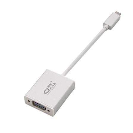 Cable Conversor Nanocable 10.16.4101/ USB Tipo-C Macho – VGA Hembra | TecnoSoft art nan adp20102016204101 1