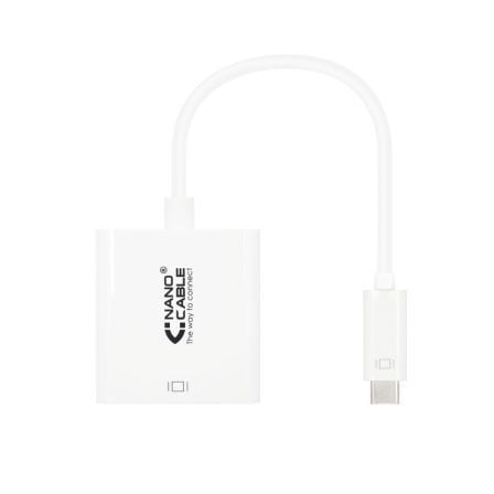 Conversor Nanocable 10.16.4102/ USB Tipo-C Macho – HDMI Hembra/ 15cm/ Blanco | TecnoSoft art nan adp20102016204102 1